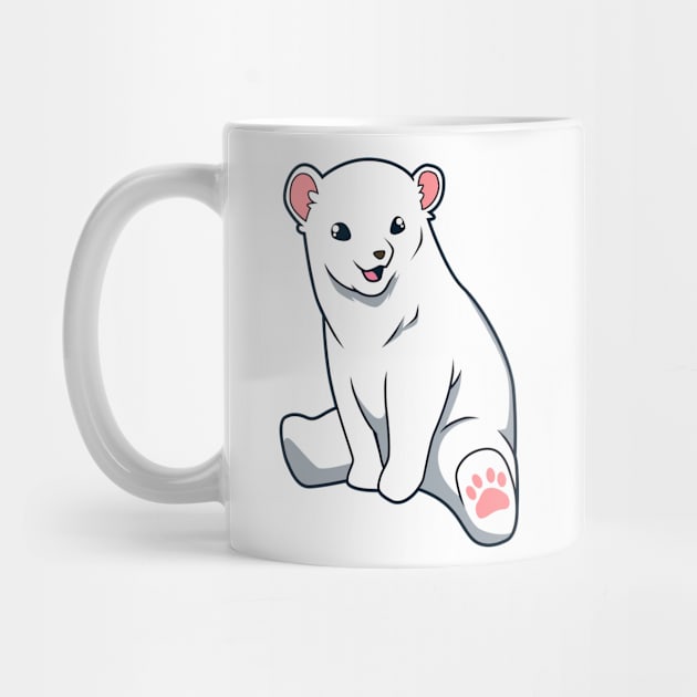 Kawaii Polar Bear by Modern Medieval Design